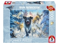 Schmidt: Mark Fredrickson - A Black Labrador in the Snow (1000)